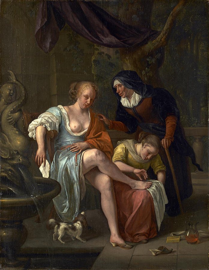 Bathsheba After the Bath #3 Painting by Jan Steen