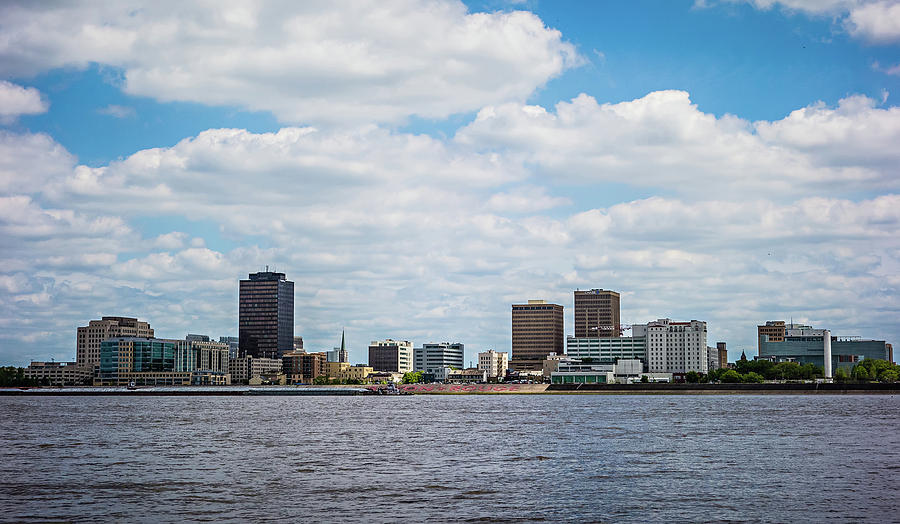 Baton Rouge Downtown Skyline Across Mississippi River Photograph by ...