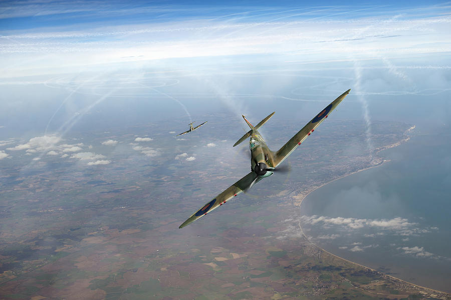 Battle of Britain Spitfires over Kent #2 Photograph by Gary Eason