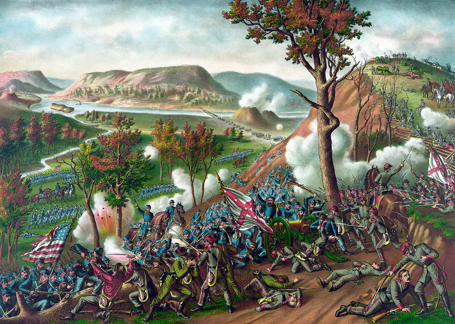 Battle of Missionary Ridge #2 Painting by War Is Hell Store