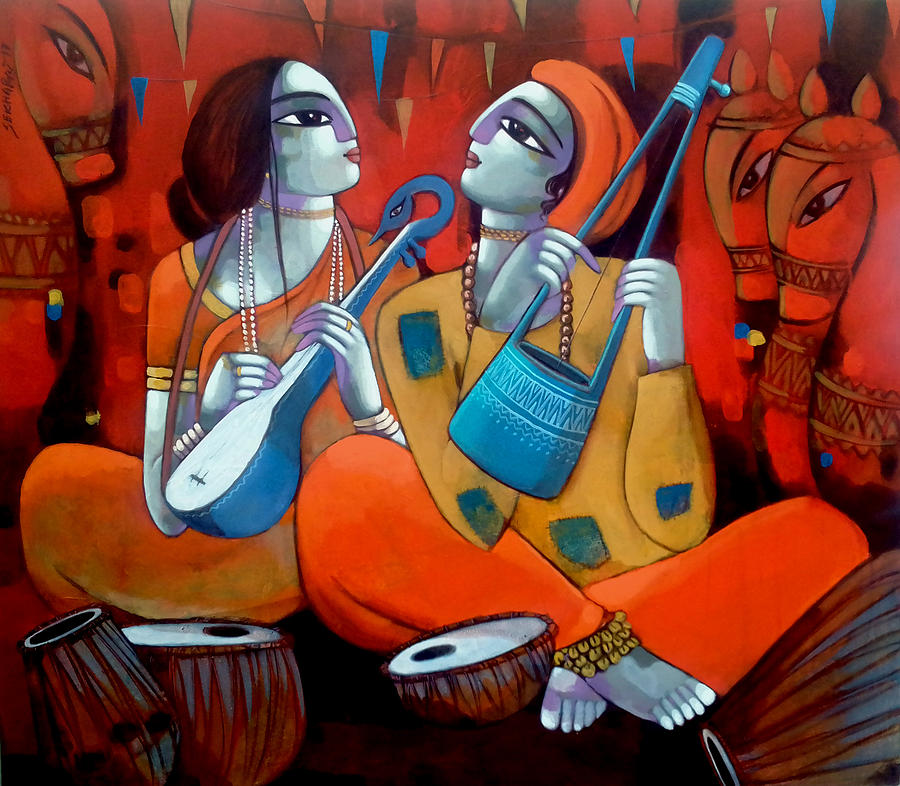 Baul Painting By Sekhar Roy