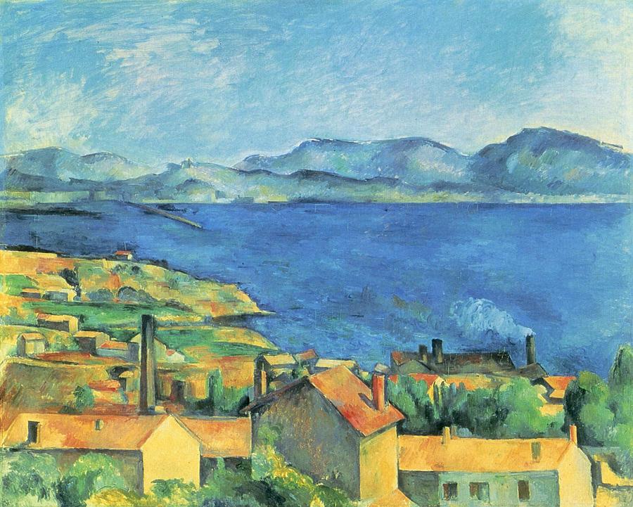 Bay of Marseille  #1 Painting by Paul Cezanne