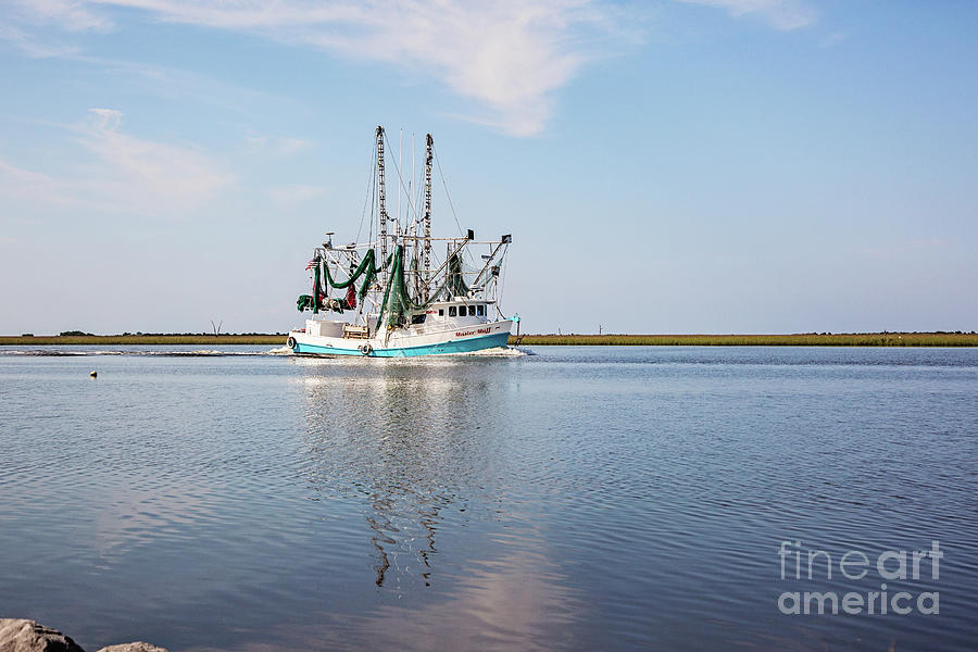 Boat Photograph - Bayou Shrimper by Scott Pellegrin