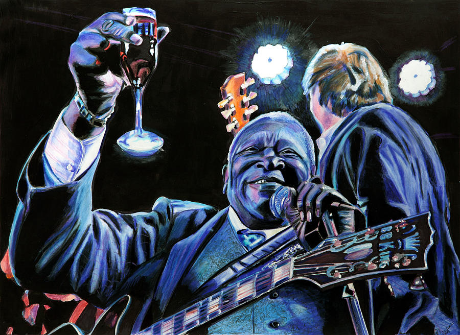 Music Painting - BB King #1 by Chris Benice