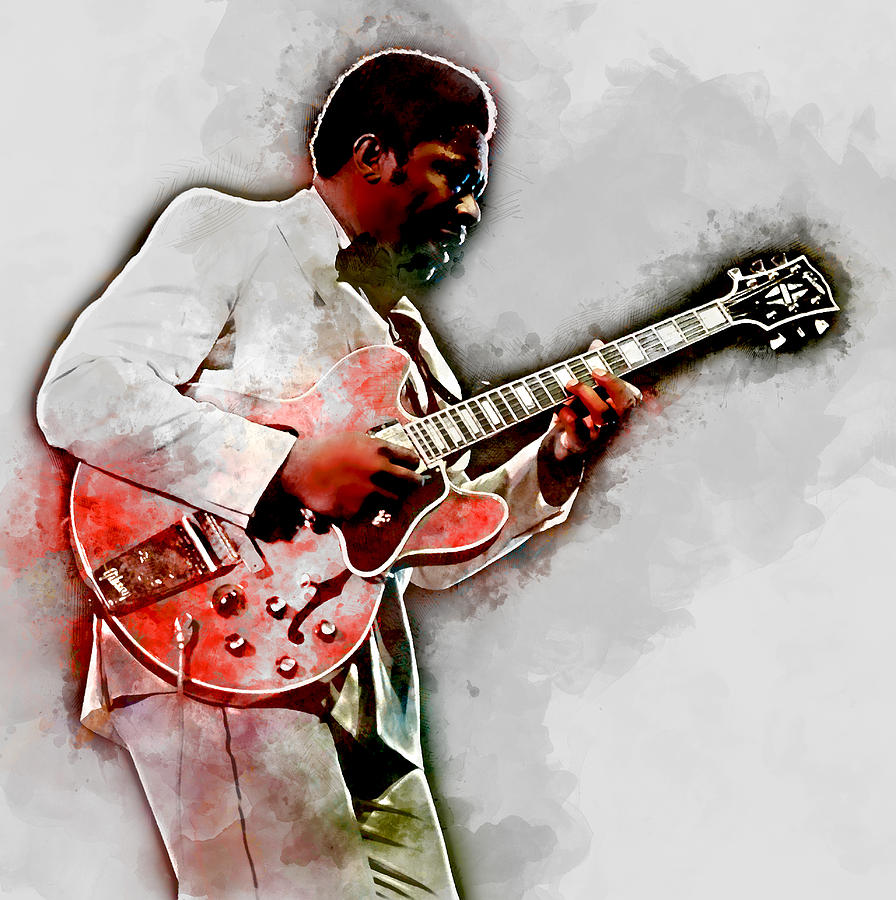 BB King #1 Mixed Media by Marvin Blaine