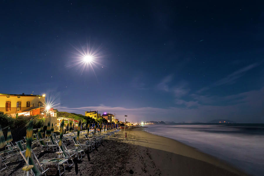 Beach At Night - Spiaggia Di Notte #2 Photograph by Enrico Pelos