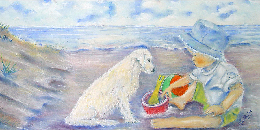 Beach Boy #1 Painting by Loretta Luglio