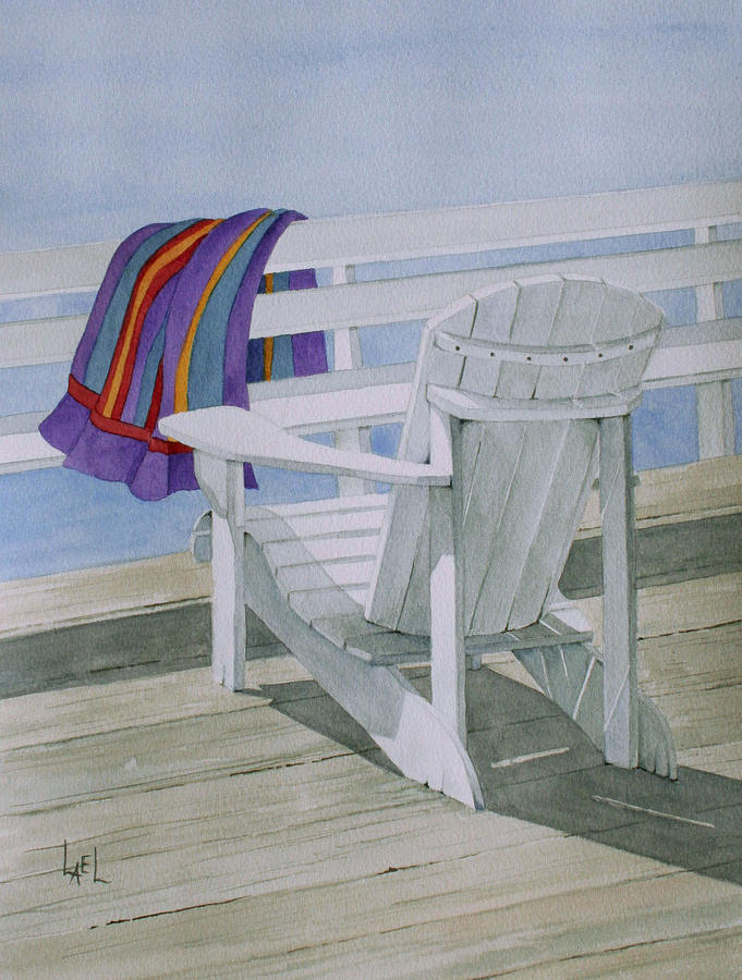 Beach Chair Painting by Lael Rutherford