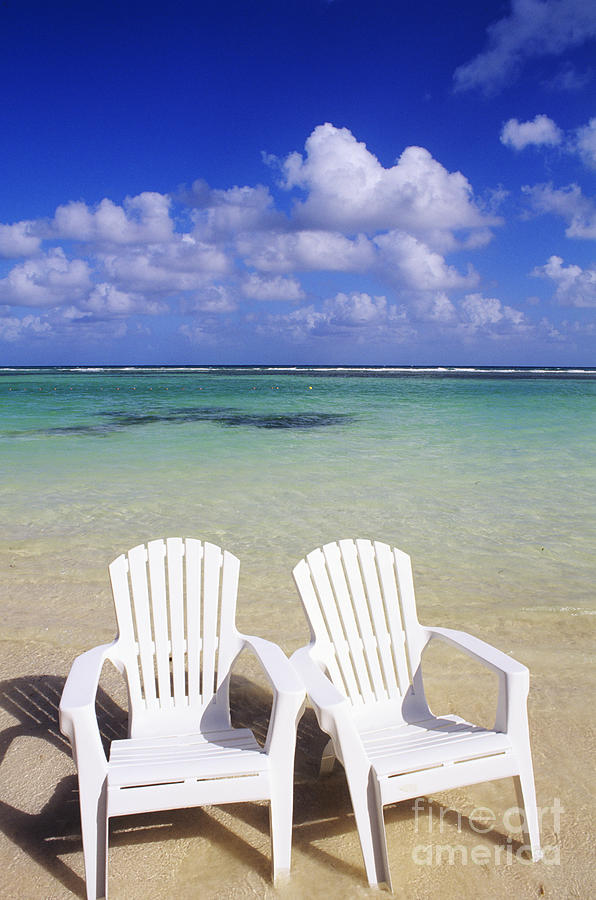 Beach Photograph - Beach Chairs #1 by Bill Bachmann - Printscapes