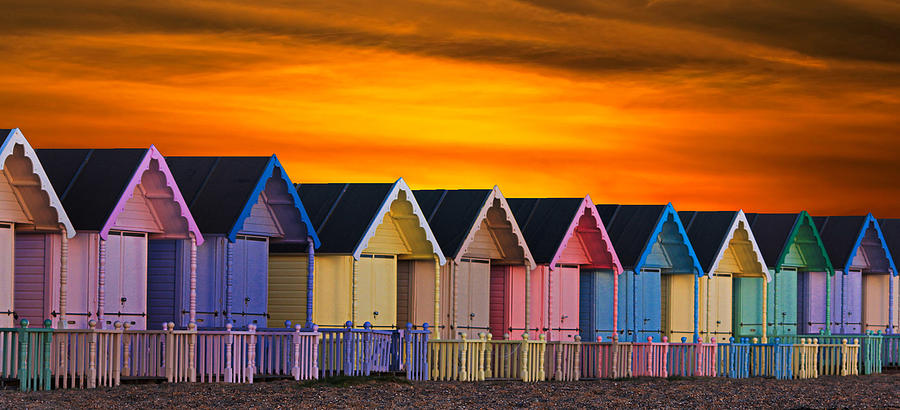 Beach Huts #1 Photograph by Martin Newman