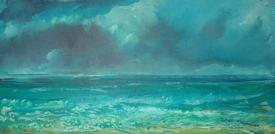 Cloudy Beach, Recife, Brazil Painting by James McCormack