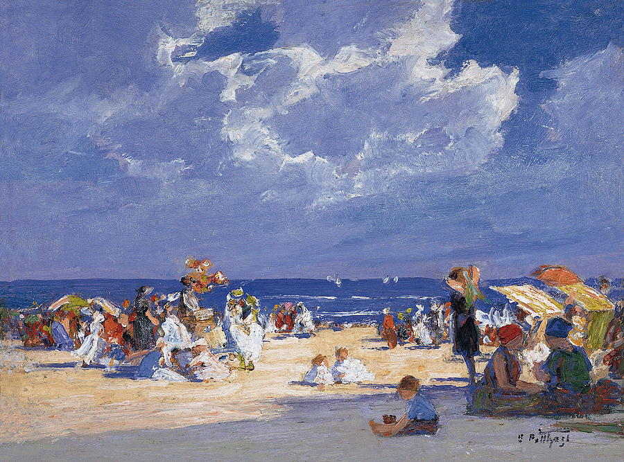 Impressionism Painting - Beach Scene #1 by Edward Henry Potthast