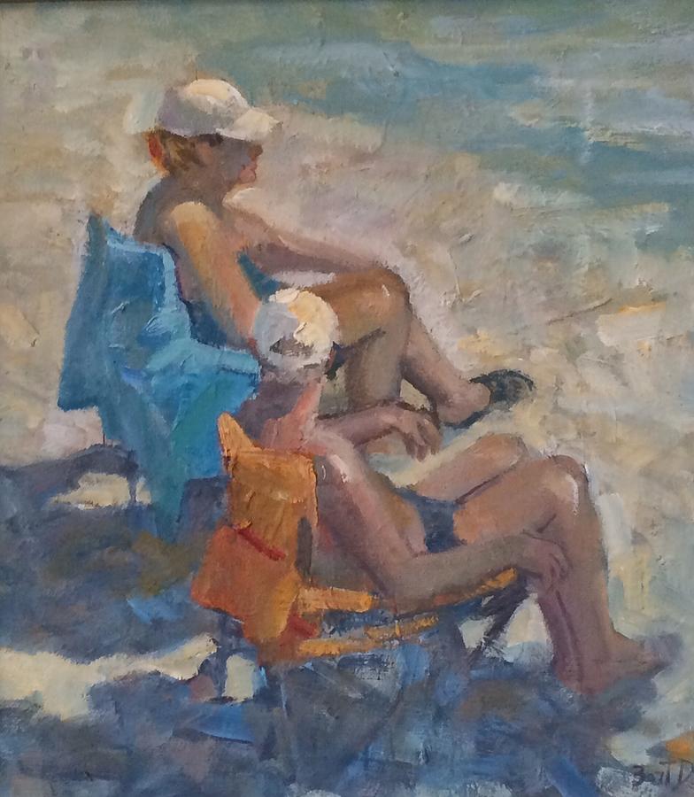 Beach Sunday #1 Painting by Bart DeCeglie