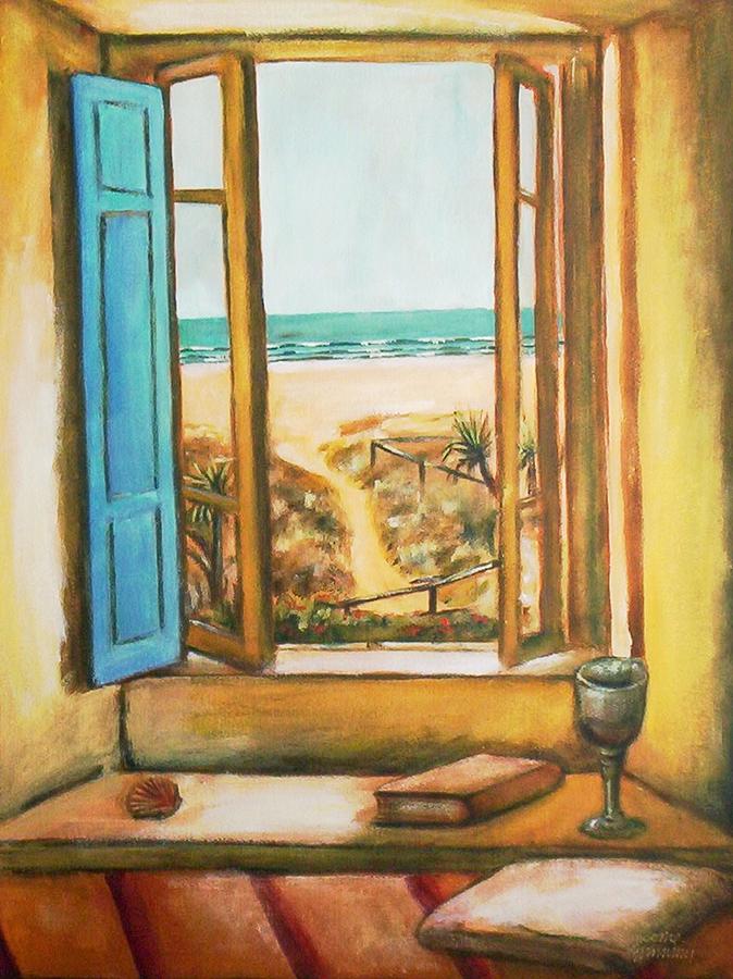 Beach Painting - Beach Window #2 by Winsome Gunning