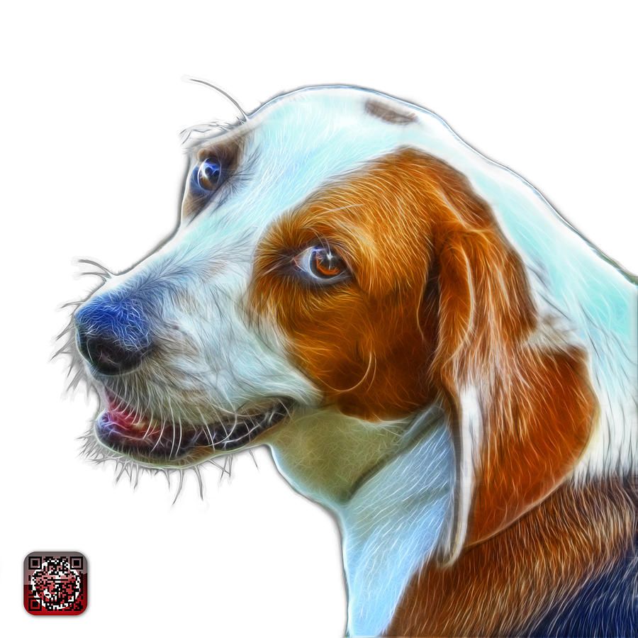 Beagle dog Art- 6896 -WB #1 Painting by James Ahn
