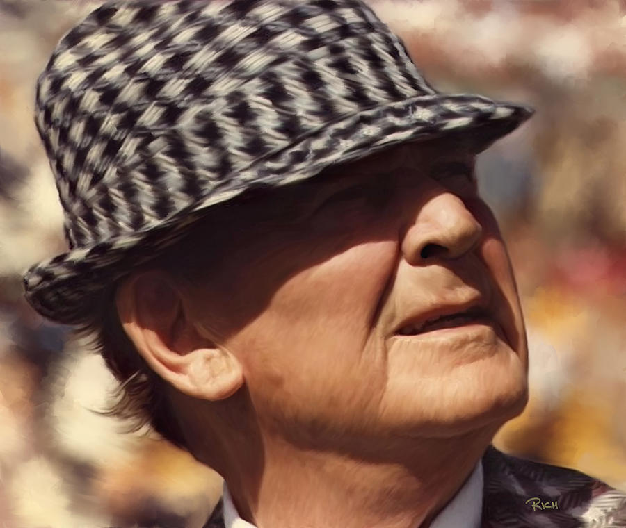 Bear Bryant Alabama Football Head Coach 01 Painting by Rich image - Pixels
