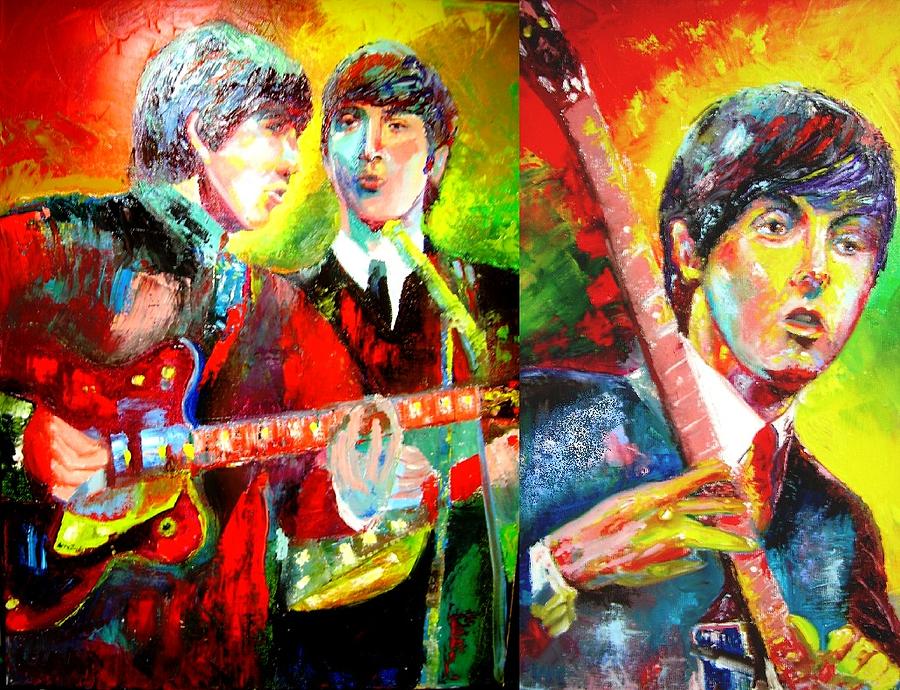 Beatles #1 Painting by Leland Castro