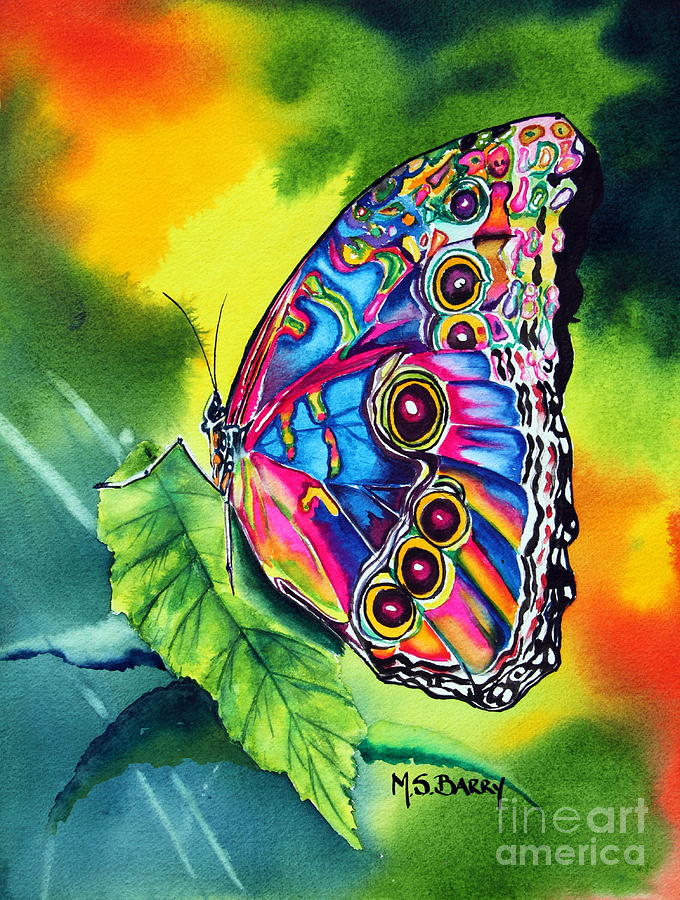 Beatrice Butterfly #1 Painting by Maria Barry