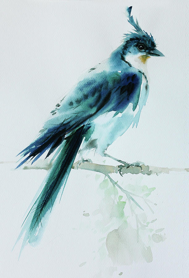 Beautiful Bird Painting In Watercolor Painting By Pornthep Piriyasoranant