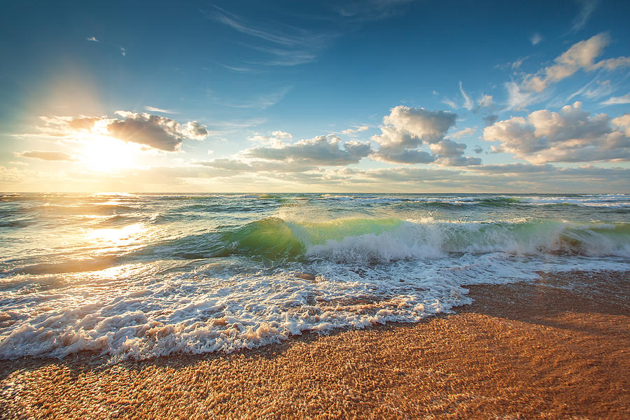 Beautiful cloudscape over the sea Photograph by Valentin Valkov - Fine ...