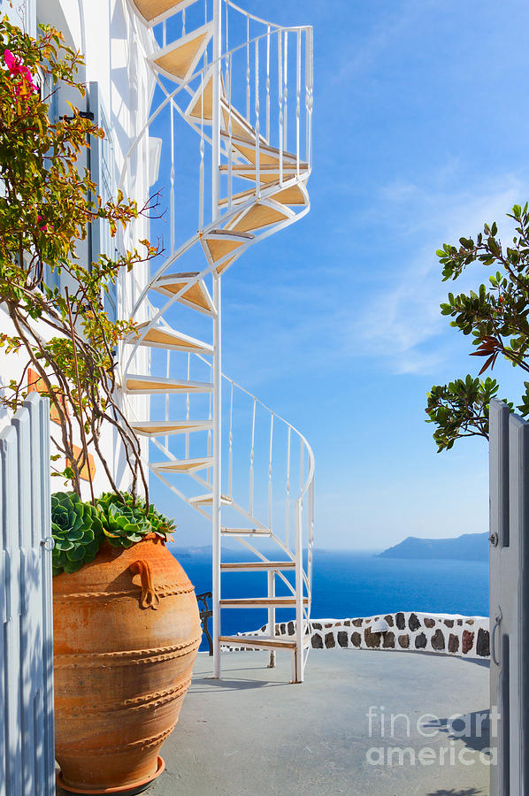 beautiful details of Santorini island, Greece #1 Photograph by Anastasy Yarmolovich