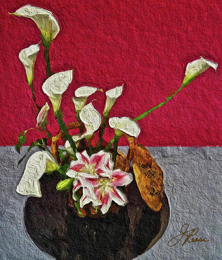 Beautiful Floral Design #2 Painting by Joan Reese