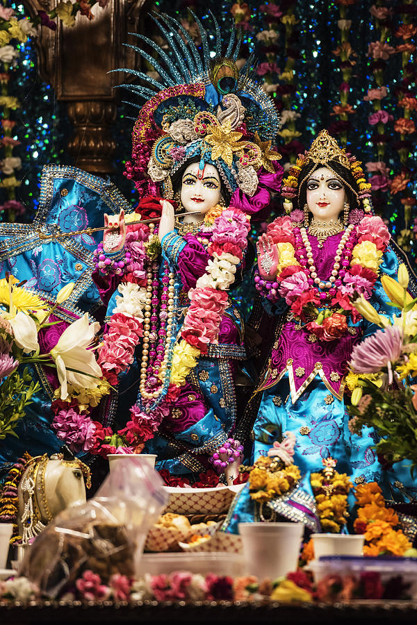 Beautiful image of Krishna and Radhe from Boise Hare Krishna Temple #1 Photograph by Vishwanath Bhat