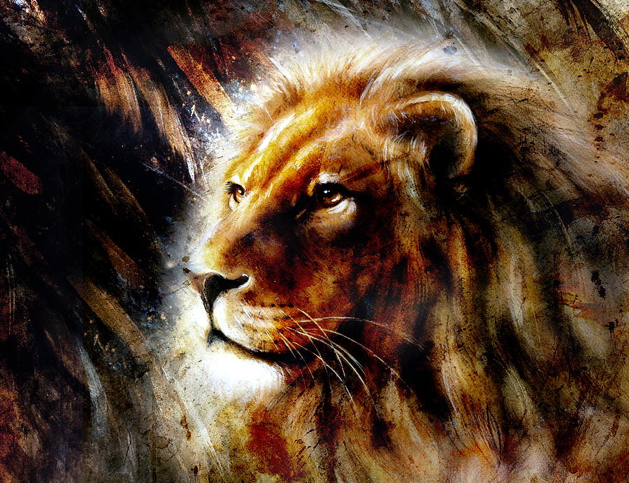 lion head profile