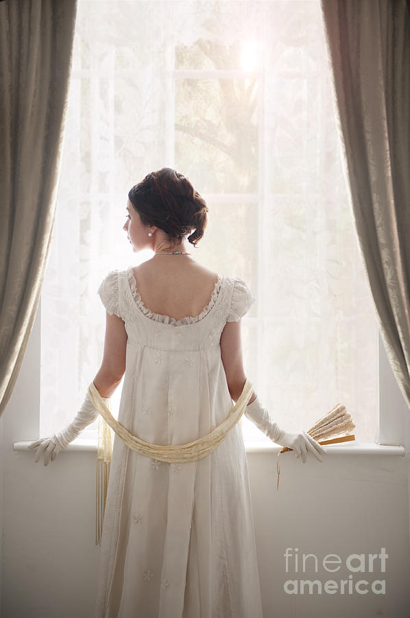 Beautiful Regency Woman At The Window #1 Photograph by Lee Avison