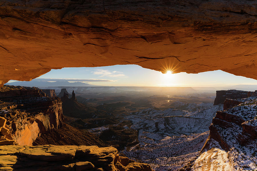 Beautiful sunrise at Mesa arch, Canyonlands national park. #1 Photograph by Asif Islam