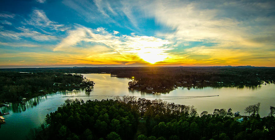 Beautiful Sunset Over Lake Wylie South Carolina #1 Photograph by Alex Grichenko