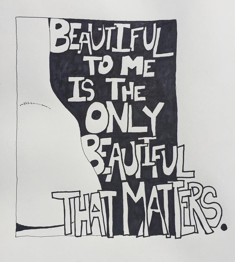 Beautiful to Me #1 Drawing by Sara Young