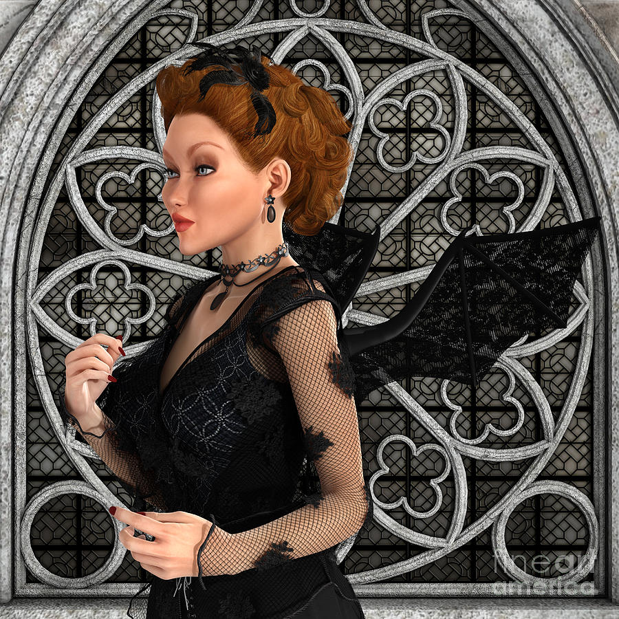 Castle Digital Art - Beautiful Witch #2 by Design Windmill
