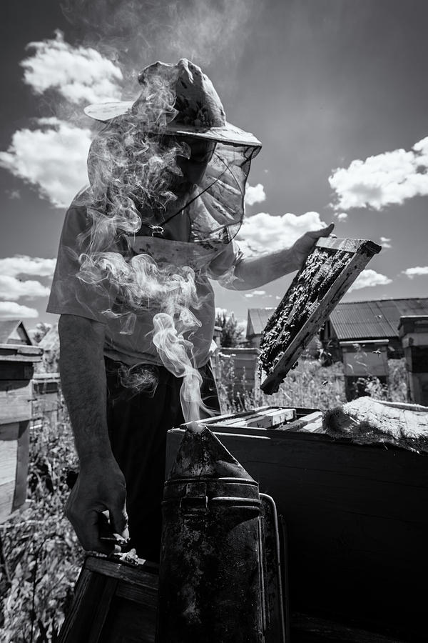 Beekeeper Smoker and a Gentleman #1 Photograph by John Williams