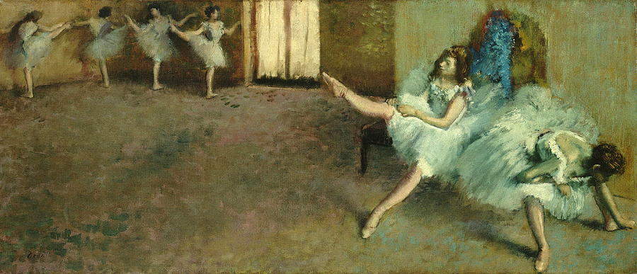 Before the Ballet #4 Painting by Edgar Degas