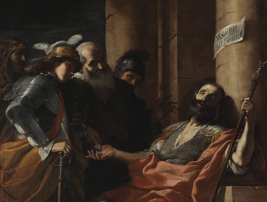 Belisarius Receiving Alms Painting by Mattia Preti