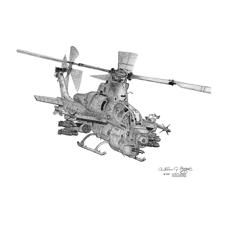Bell AH-1Z Viper #2 Digital Art by Arthur Eggers