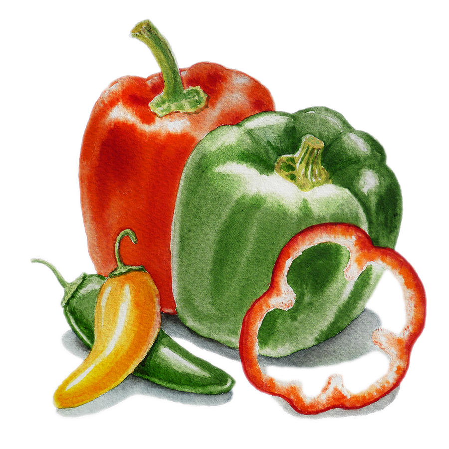 Bell Peppers Jalapeno Painting