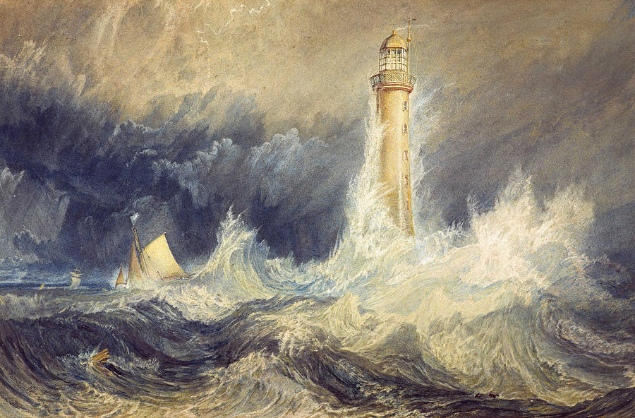 Bell Rock Lighthouse #1 Painting by MotionAge Designs