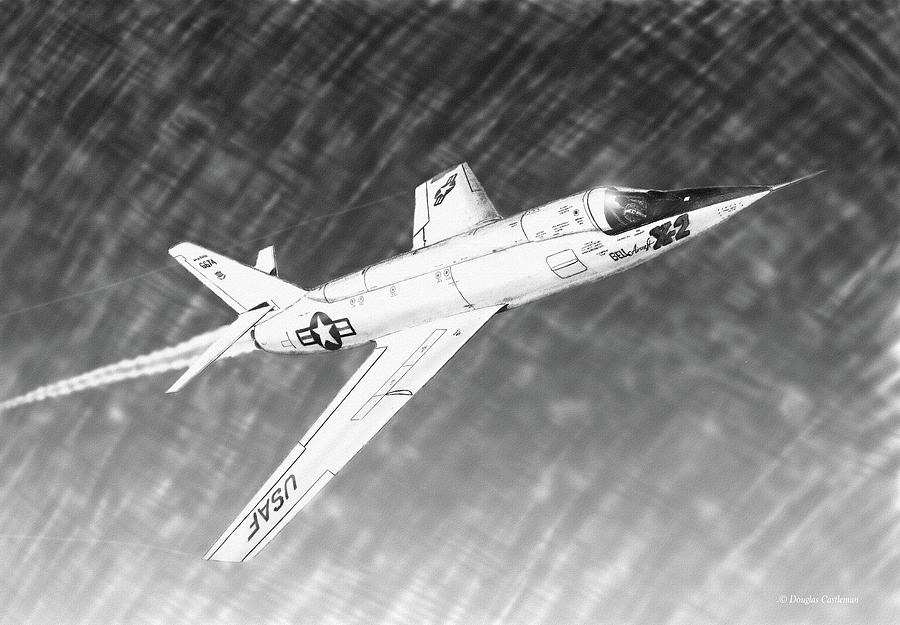Bell X-2 #1 Drawing by Douglas Castleman
