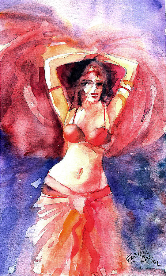 Belly Dancer... #1 Painting by Faruk Koksal