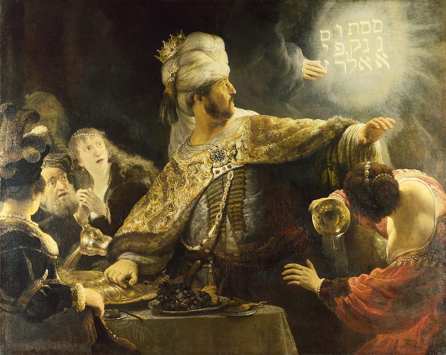 Belshazzars Feast #1 Painting by Celestial Images
