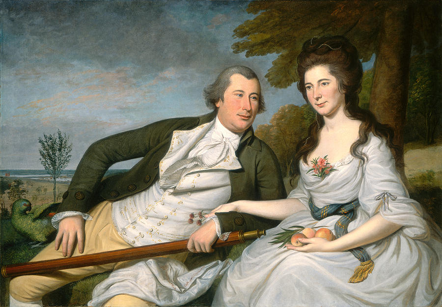 Benjamin and Eleanor Ridgely Laming #2 Painting by Charles Willson Peale
