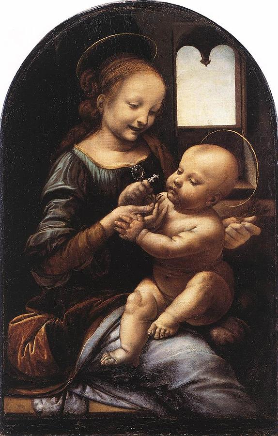 Benois Madonna #1 Painting by Leonardo Da Vinci