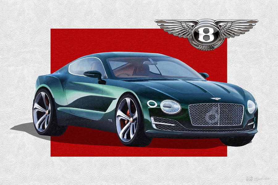 Car Photograph - Bentley E X P  10 Speed 6 with  3 D  Badge  #1 by Serge Averbukh