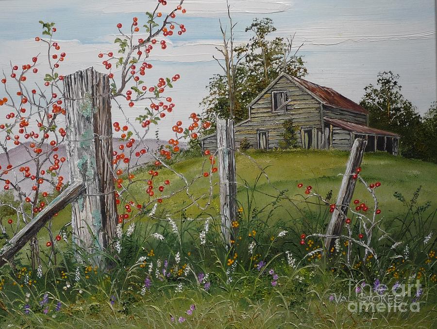 Berry Barn #1 Painting by Val Stokes