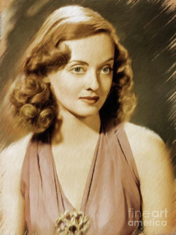 Bette Davis, Vintage Actress Painting