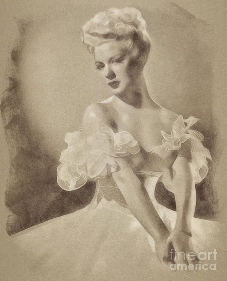 Hollywood Drawing - Betty Hutton, Actress #1 by Esoterica Art Agency