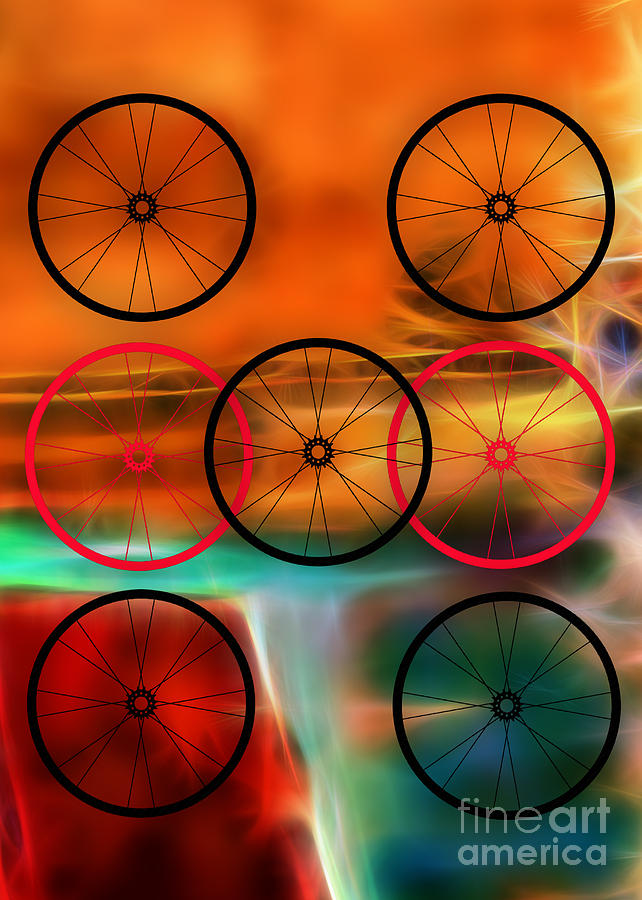 Bicycle Wheel Collection #1 Mixed Media by Marvin Blaine