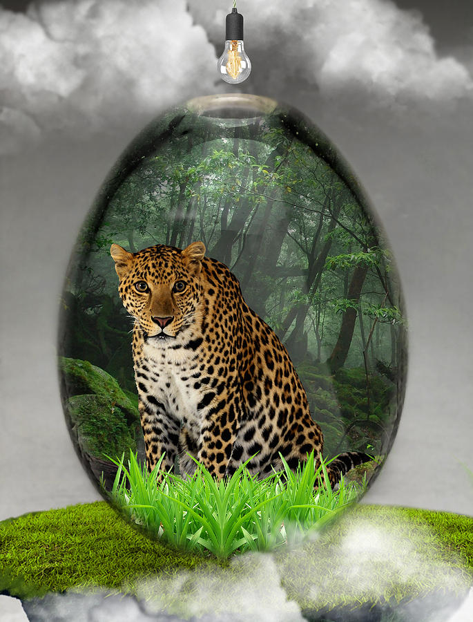 Big Cat Leopard Art #1 Mixed Media by Marvin Blaine